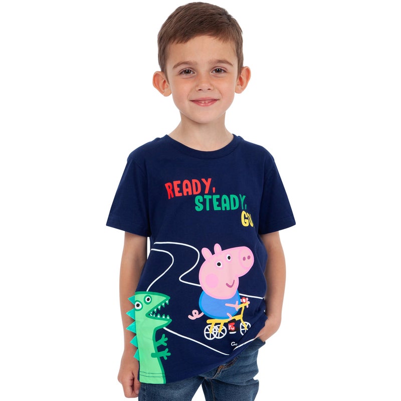 Peppa Pig Boys' George Pig T-Shirt Size 8 Multicolored - Image 3